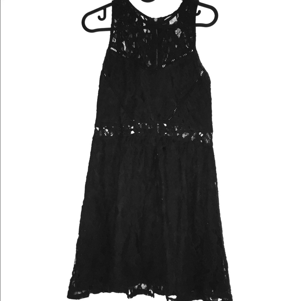 LA Hearts Size Medium Black Lace Cutout Dress